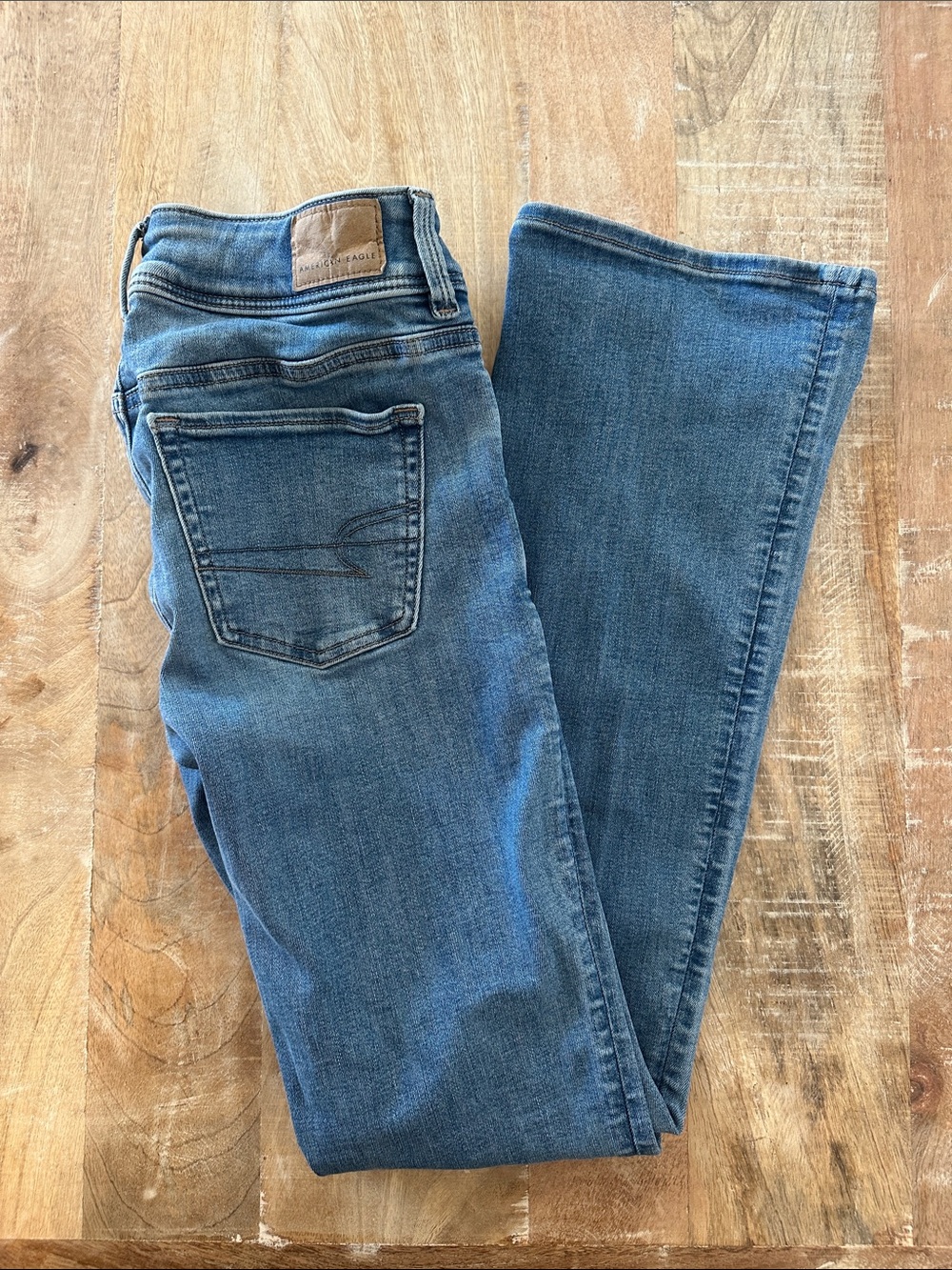American Eagle Outfitters Classic Medium Blue Flare Jeans